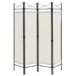 Luxury 6 Feet 4-Panel Folding Freestanding Room Divider. - ER53. Create a privacy space anytime,