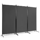 Costway HW65774GR 3 Panel Folding Room Divider - Grey - ER53.