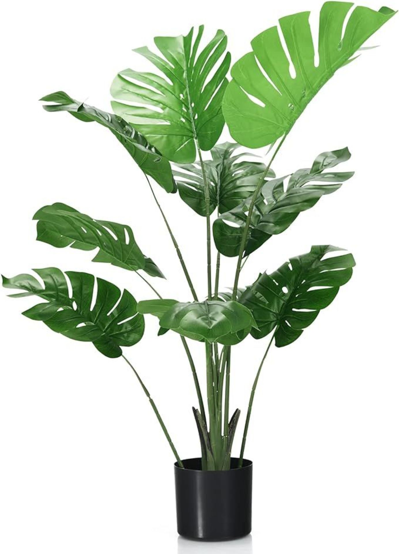 Luxury 120cm/152cm Artificial Monstera Plants, 10/15 Different Leaves Faux Monstera Deliciosa Tree