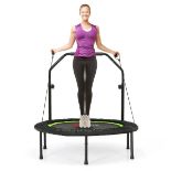 Luxury 40 Inch Foldable Fitness Rebounder with Resistance Bands Adjustable Home. - ER53.