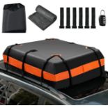 Luxury 424 L Rooftop Cargo Carrier, Waterproof Car Roof Bag for All Vehicles with/Without Rack, Roof