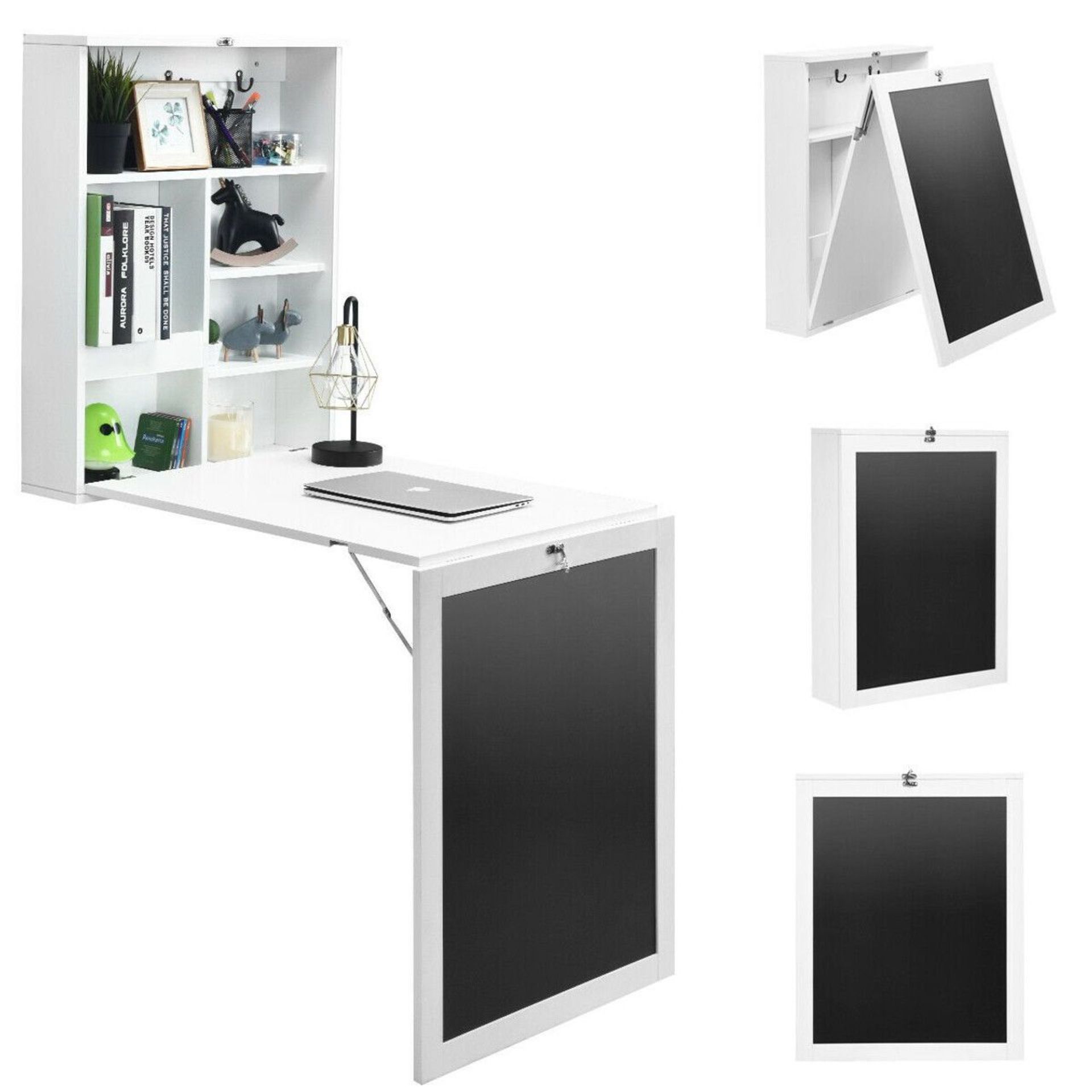 Convertible Wall Mounted Table With A Chalkboard. - ER53.