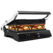 1200W Non-Stick Electric Grill with Adjustable Temperature. - ER53. Equipped with 2 large grilling
