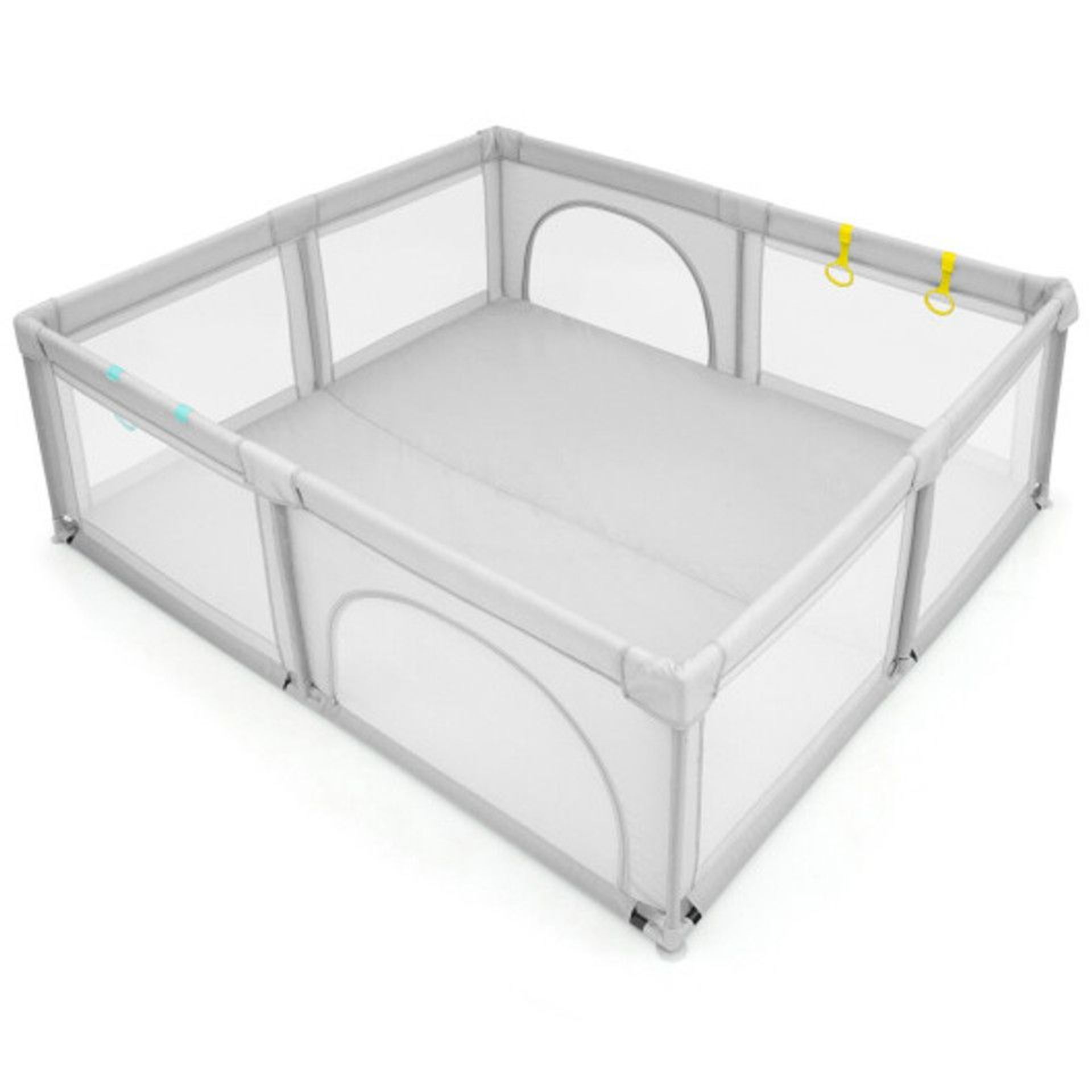 UY10025GR Large Infant Baby Playpen Safety Play Center Yard With 50 Ocean Balls-Gray. - ER53.