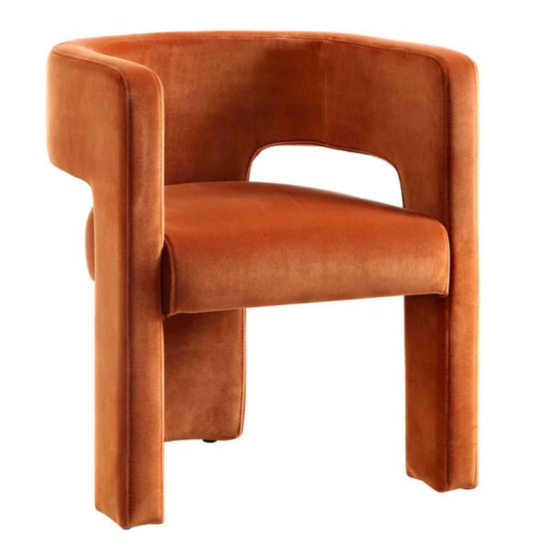 Greenwich Rust Velvet Dining Chair. - ER30. RRP £219.99. Our beautiful Greenwich chair features - Image 2 of 2