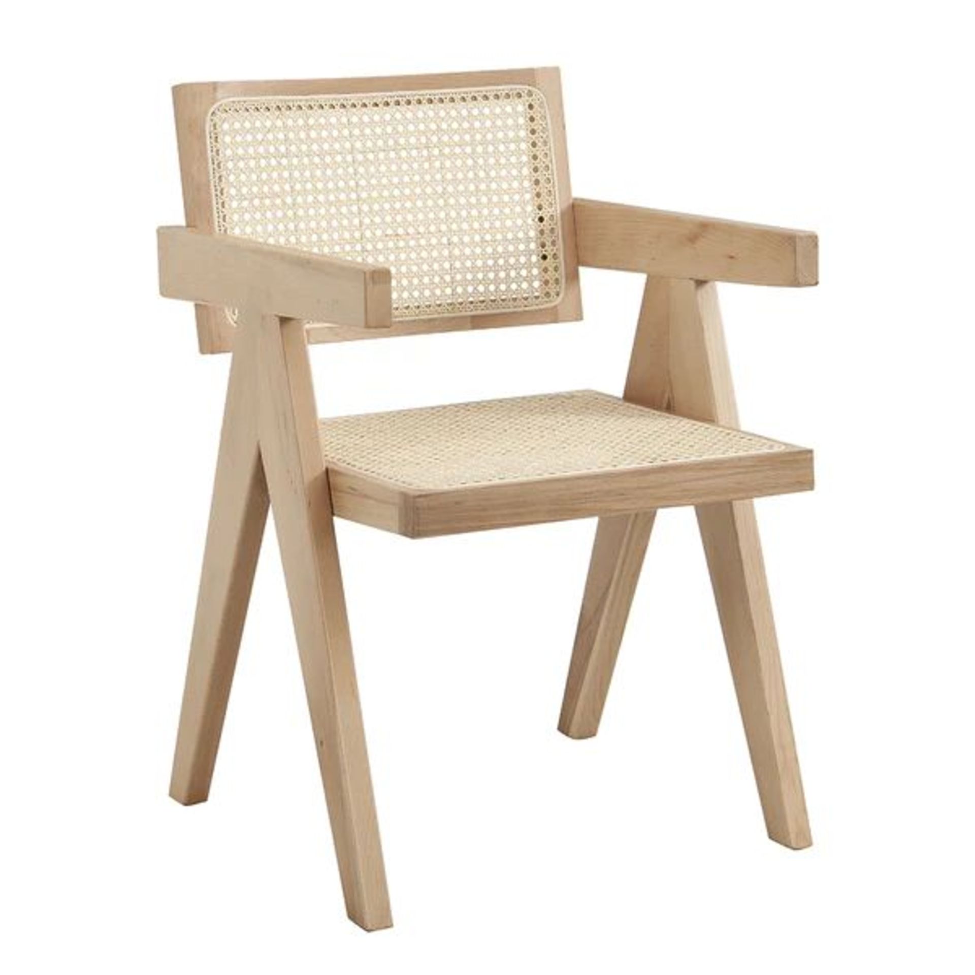 Jeanne Natural Colour Cane Rattan Solid Beech Wood Dining Chair. -ER31. RRP £209.99. The cane rattan - Image 2 of 2