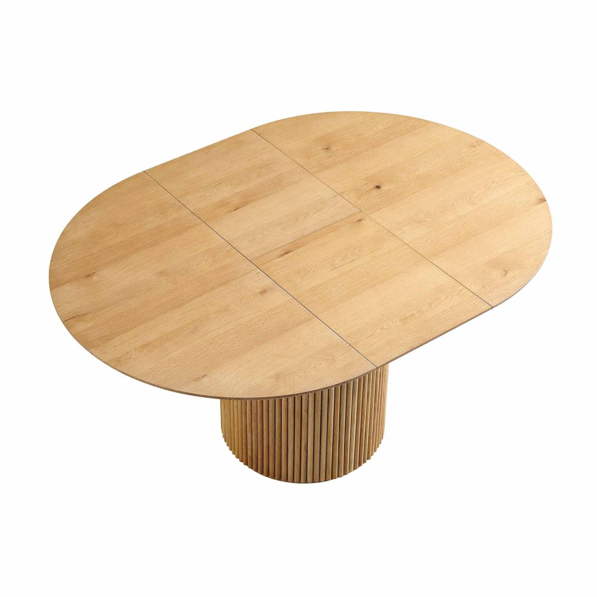 Maru Round 4-6 Seater Extending Oak Pedestal Dining Table, Oak. - ER30. RRP £529.99. Our Maru dining - Image 2 of 2