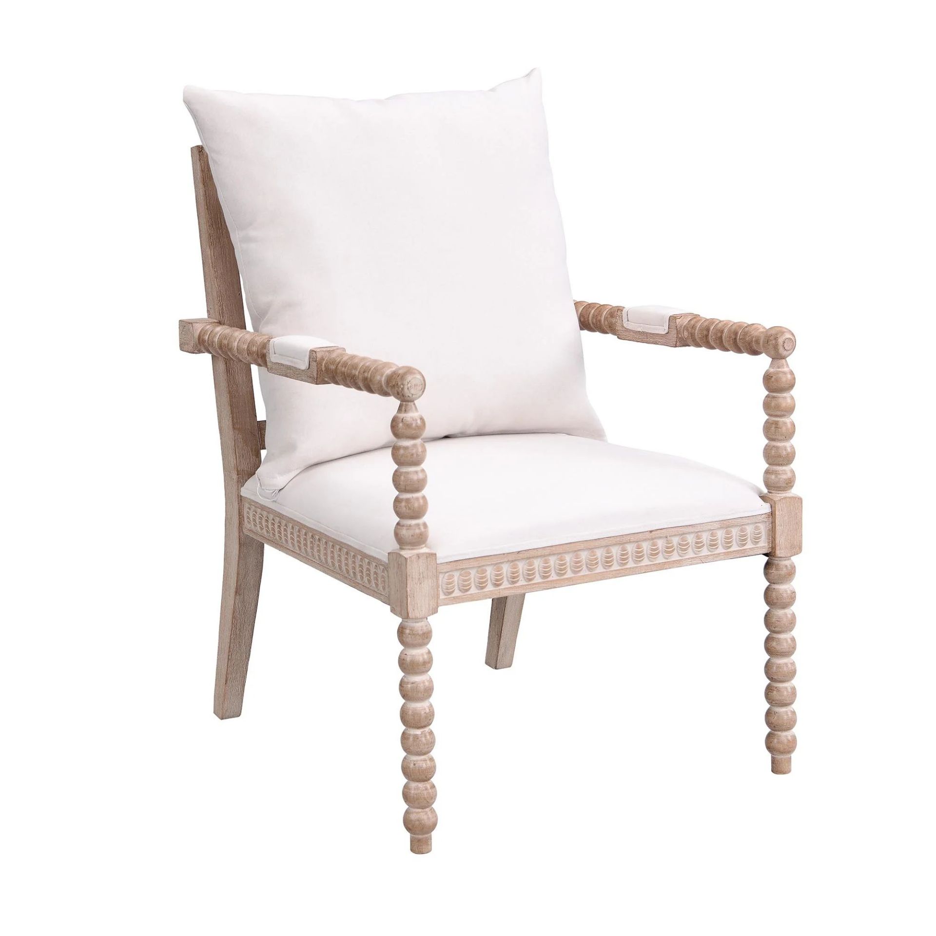 Hemingford Beige Fabric Bobbin Armchair. - ER30. RRP £299.99. Inspired by the 17th century style, - Image 2 of 2