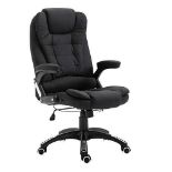 Cherry Tree Furniture Executive Recline Extra Padded Office Chair Standard, MO17 Black Fabric. -