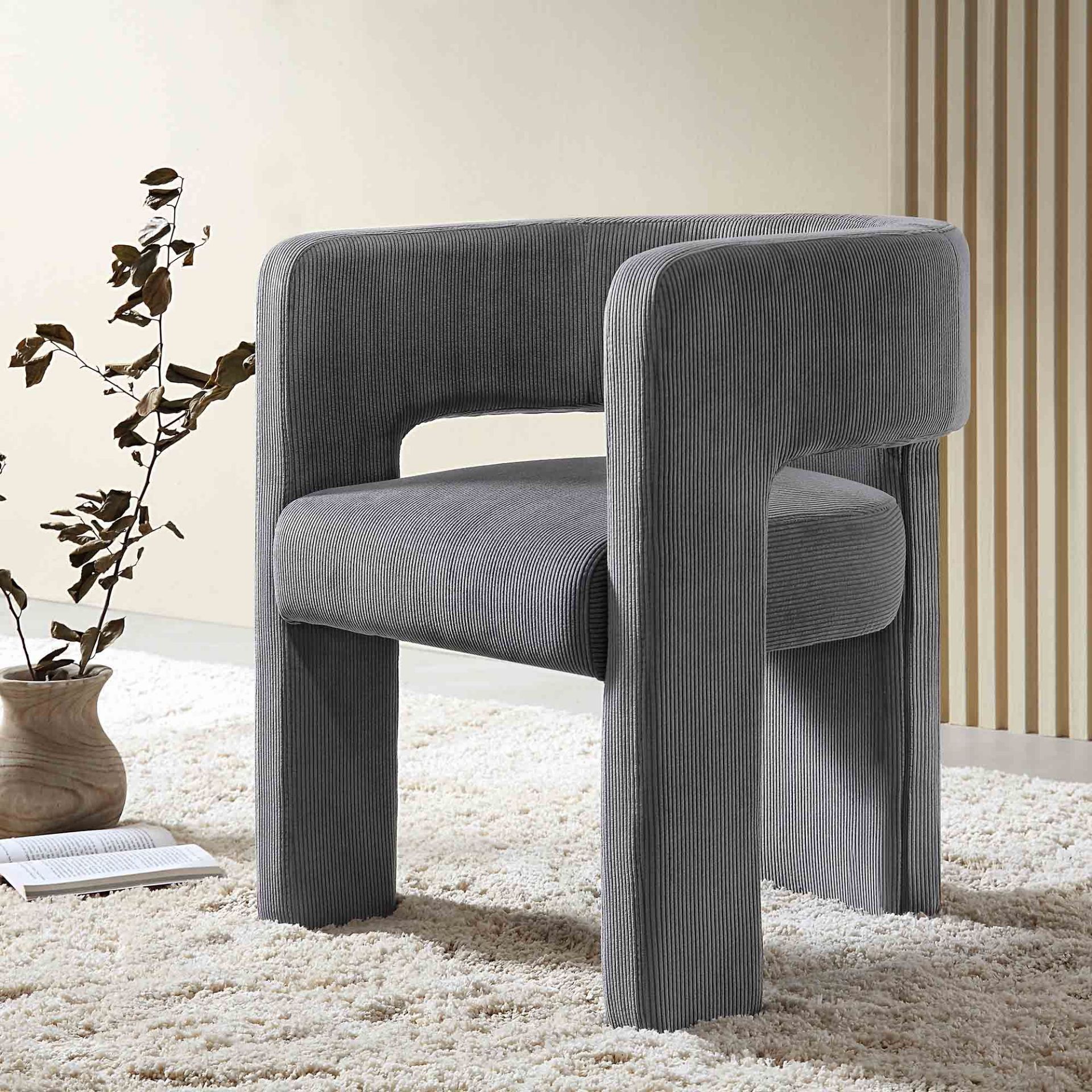 Greenwich Grey Corduroy Dining Chair. - ER30. RRP £219.99. Our beautiful Greenwich chair features - Bild 2 aus 2