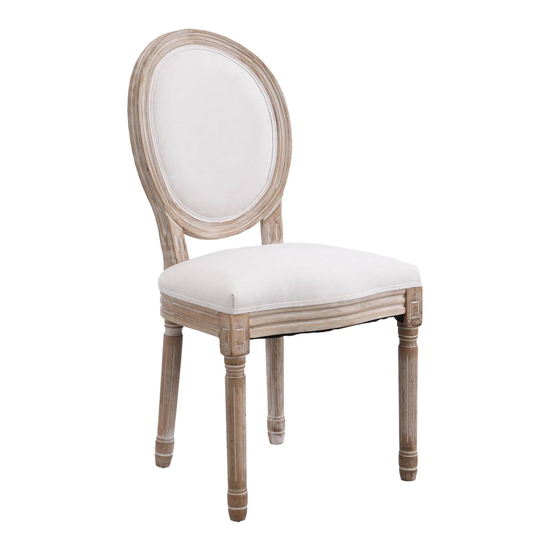 Lainston Set of 2 Classic Limewashed Wooden Dining Chairs, Beige. - ER29. RRP £299.99. Inspired by - Image 2 of 2