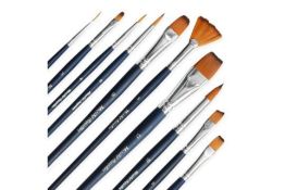 TRADE LOT 100 X BRAND NEW MOZART 10 PIECE WATERCOLOUR PAINTBRUSH SETS R11.2