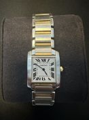 Cartier Certified Pre-Owned TANK FRANCAISE, Mint Condition, Mid-Size, Bi-Metal - Stainless Steel &
