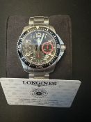 Longines Certified Pre-Owned HYDROCONQUEST, Mint Condition, Watch & Card, 42mm, Stainless Steel