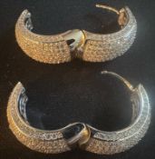 Sterling Silver Crystal Embedded Earrings