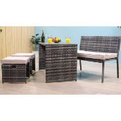 BRAND NEW LINEA 4 PIECE LUXURY RATTAN SETS RRP £1099. A PROFESSIONAL WEAVE AND COMFORT CUSHIONS