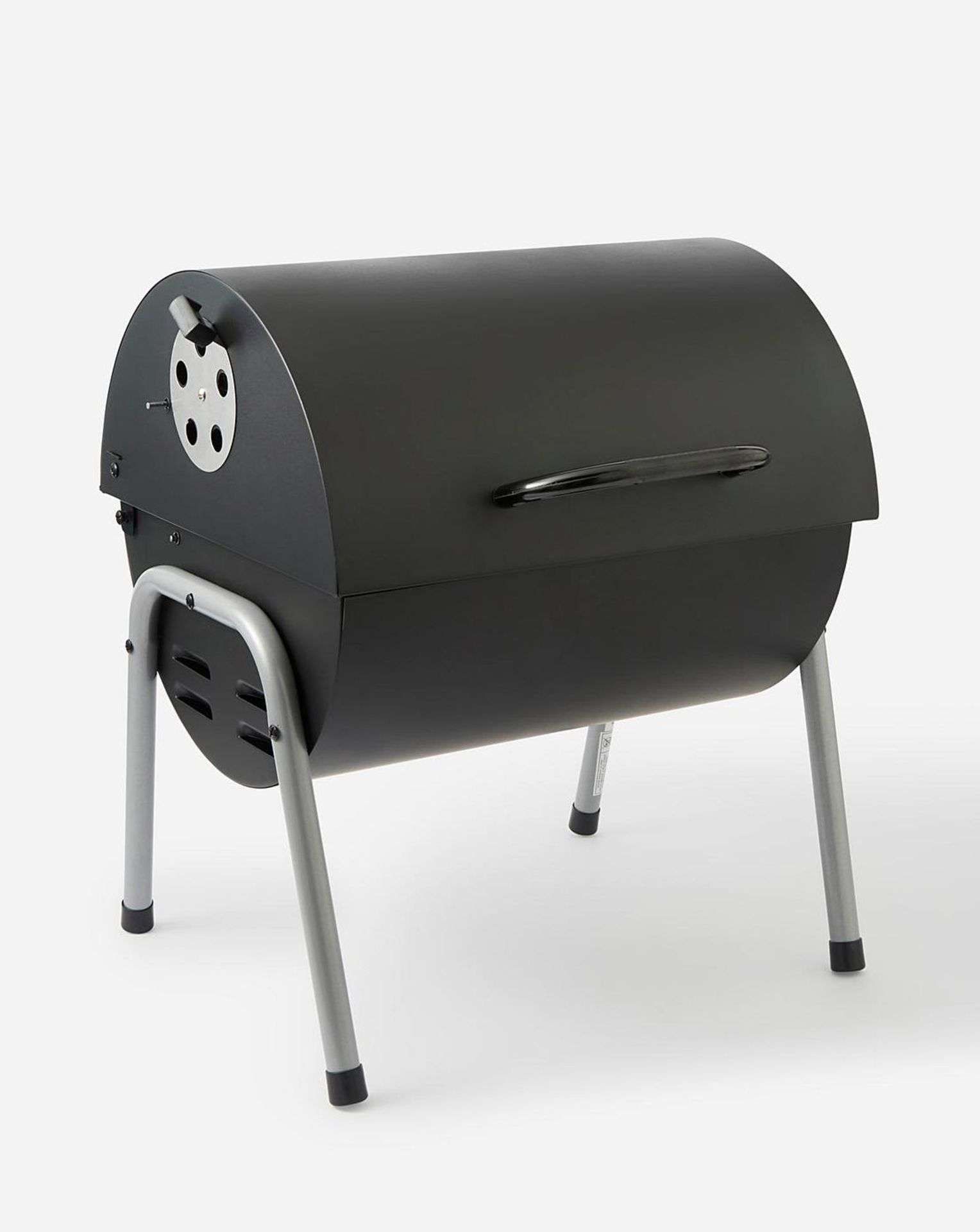 4x BRAND NEW Tabletop Oil Drum Barbeque Grill. RRP £59.99 EACH. Black steel firebowl with enamel - Bild 3 aus 4