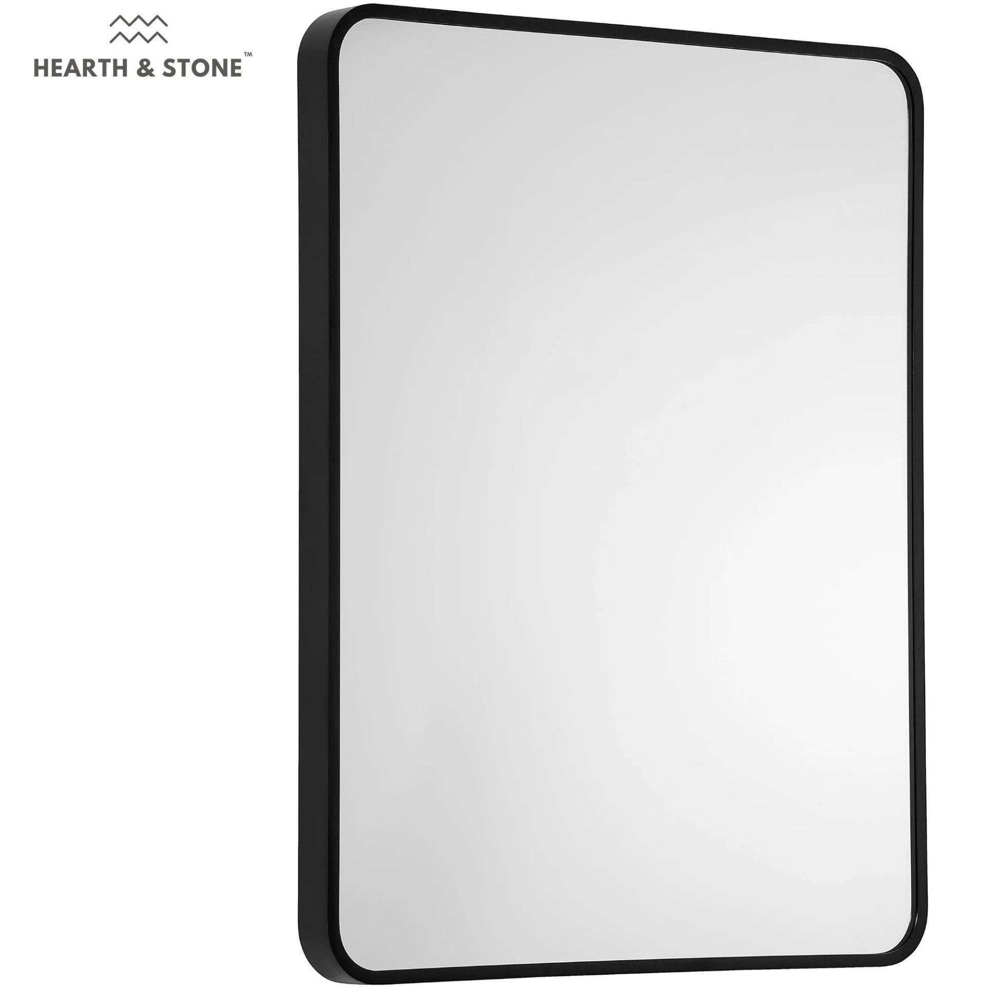 BRAND NEW HEARTH AND STONE LUXURY BLACK FRAMED MIRROR RRP £199 R7.3