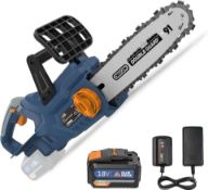 NEW & BOXED BLUE RIDGE 25CM 18V Chainsaw with 4.0 Ah Li-ion Battery. RRP £119 EACH. Equipped with