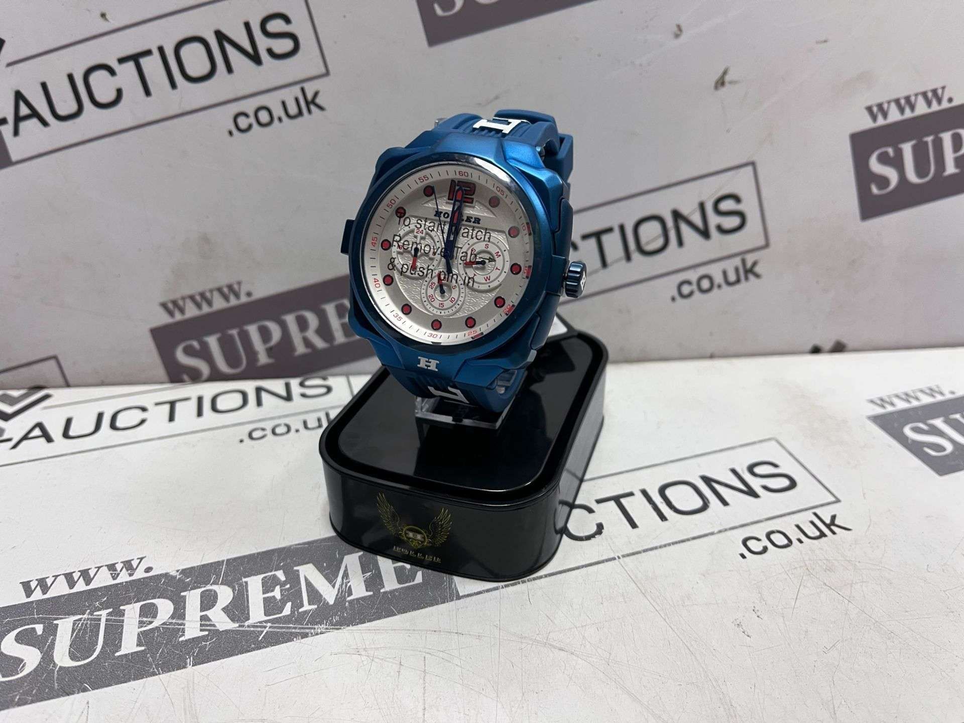 BRAND NEW HOLLER IMPACT BLUE CHRONO GRNTS FASHION WATCH RRP £229 OFC