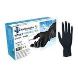 800 X BRAND NEW PACKS OF 100 WORLD MEDICO BLACK NITRILE GLOVES SIZE XXL