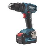 ERBAUER 18V 1 X 4.0AH LI-ION EXT CORDLESS COMBI DRILL. ER42. 2-speed variable and reverse combi