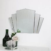 Melody Maison Art Deco Fan Frameless Wall Mirror 40cm x 60cm. - ER46