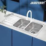 JASSFERRY Stainless Steel Kitchen Sink Inset Double Bowl Reversible. -ER46