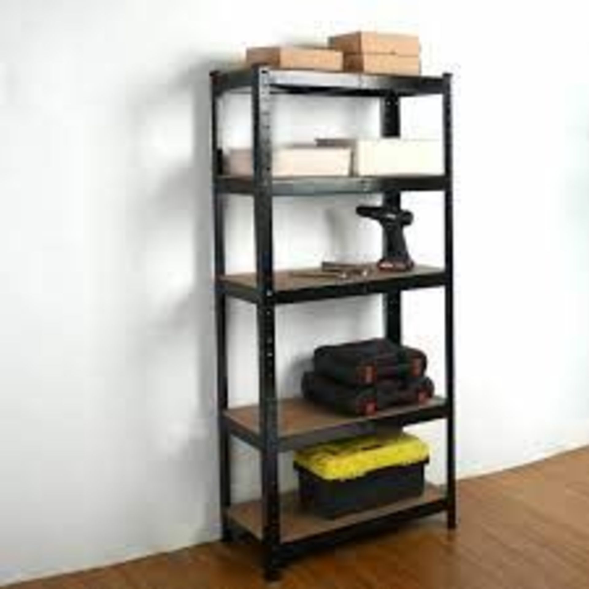 Heavy Duty Steel 5 Tier Racking - Black. - ER46