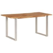 vidaXL Dining Table 154x80x76 cm Solid Acacia Wood. - ER46