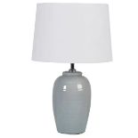 Pale Green Table Lamp With Shade. - ER46