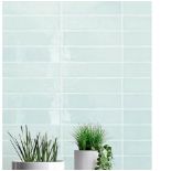 4 x Boxes of Artesano Marina 75mm x 300mm Ceramic Wall Tiles (Packs of 22 w/ Coverage of 0.5m2). -