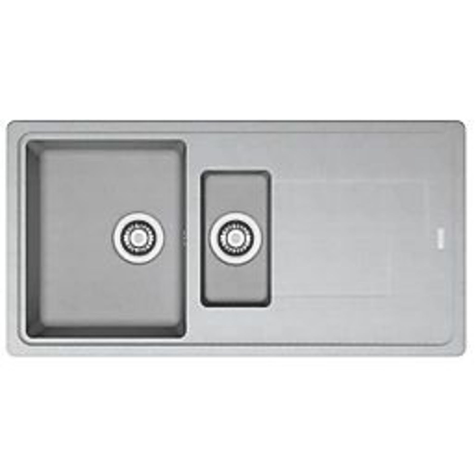 FRANKE TITAN 1.5 BOWL COMPOSITE KITCHEN SINK URBAN GREY REVERSIBLE 970MM X 500MM. -ER43