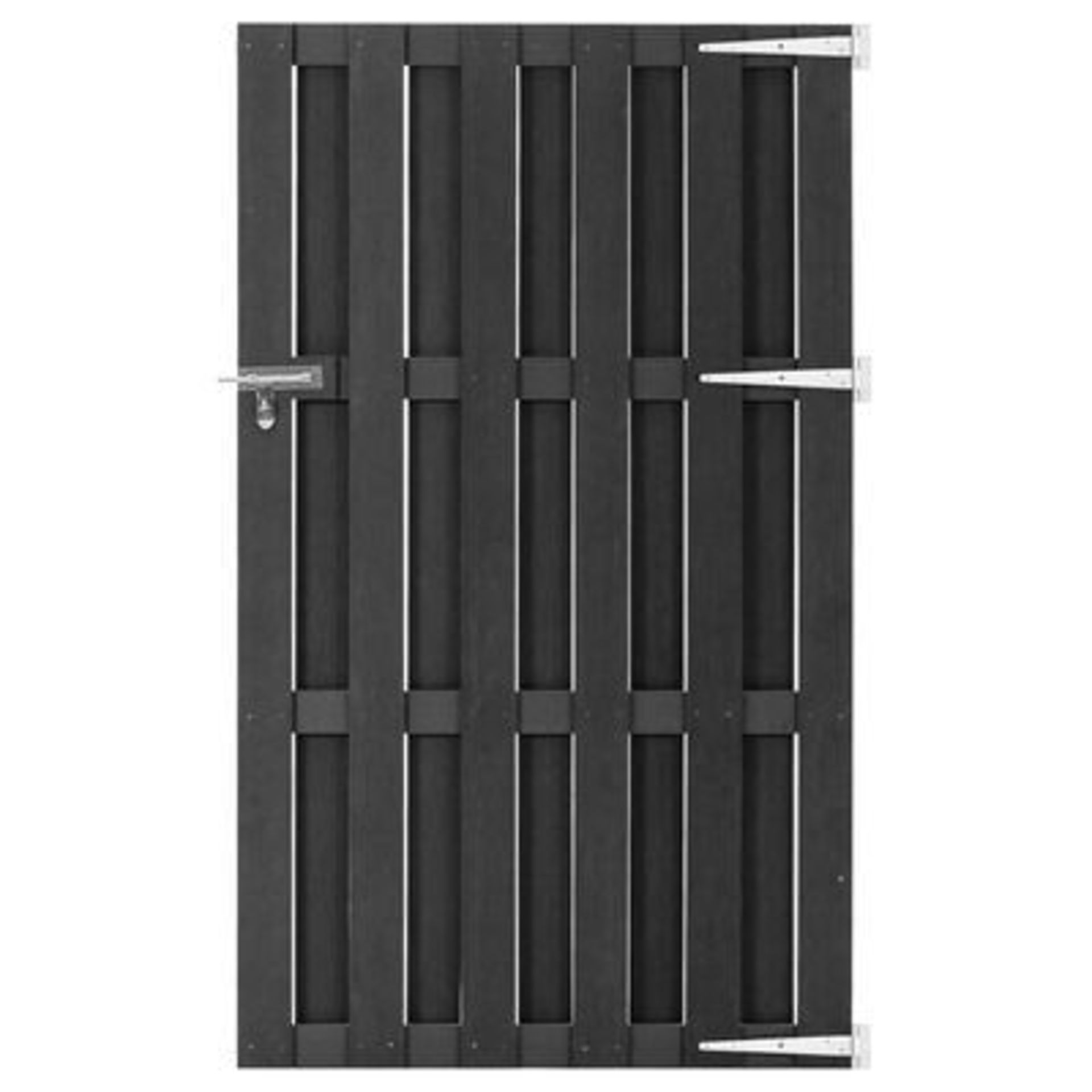 vidaXL Garden Gate WPC 100x180 cm Grey. - ER46.