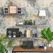 Harbour Housewares Modern Floating Wall Shelf Living. - ER46