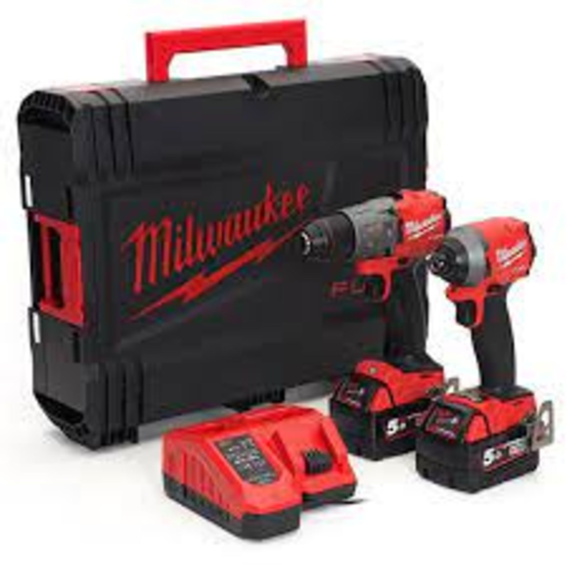 Milwaukee M18FPP2A2-502X FUEL Gen 3 Combi Drill and Impact Driver. - ER41. RRP £599.99.Double up