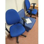 2 OFFICE CHAIRS AND 1 RECEPTION CHAIR