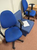 2 OFFICE CHAIRS AND 1 RECEPTION CHAIR