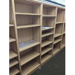 5 ROW WOODEN SHELVING UNIT BOOKCASE