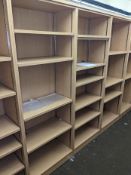 5 ROW WOODEN SHELVING UNIT BOOKCASE
