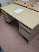 OFFICE DESK WITH INTEGRATED DRAWERS