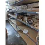 3 BAYS OF METAL SHELVING / RACKING