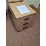 MOBILE UNDER DESK 3 DRAWER PEDESTAL