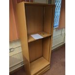 WOODEN SHELVING UNIT WITH SHELVES