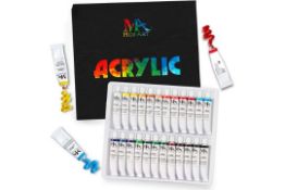 20 X BRAND NEW MOZART 24 COLOUR ACRYLIC ART PAINT SET FOR ARTISTS R1.10/2.4