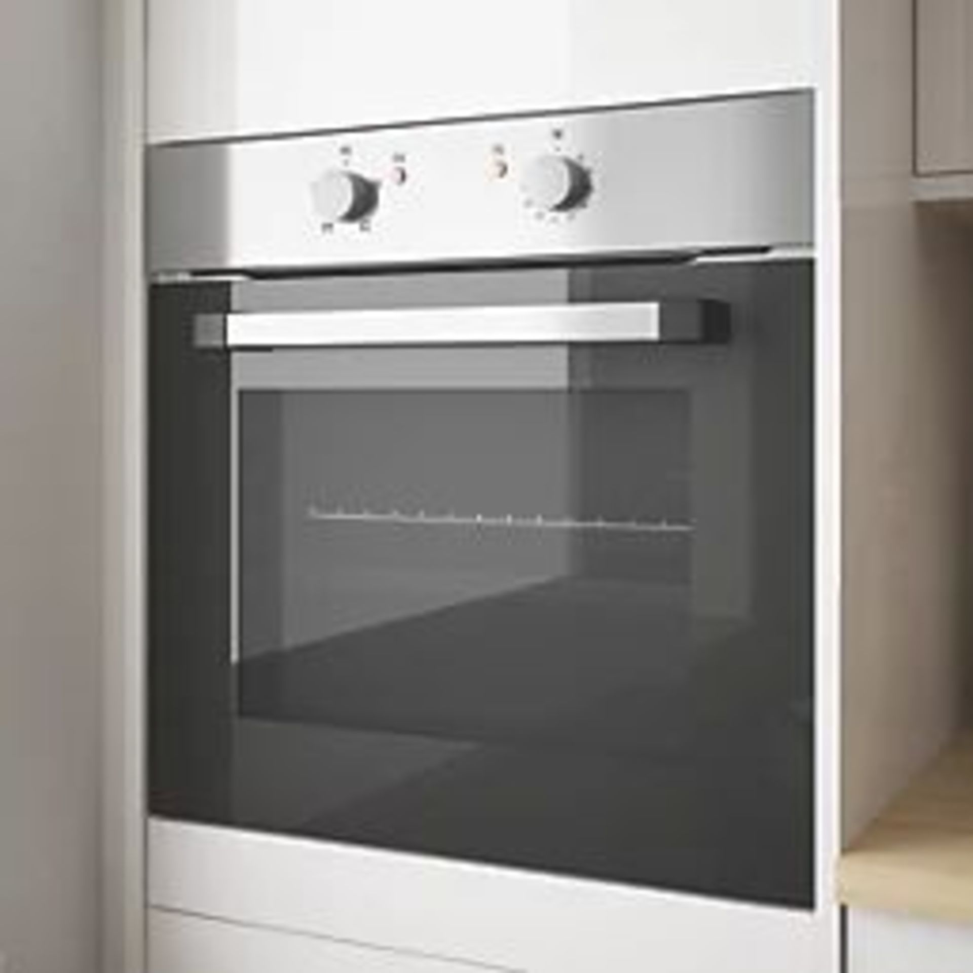 COOKE & LEWIS BUILT- IN SINGLE ELECTRIC OVEN STAINLESS STEEL 595MM X 595MM. - R14.13. Conventional