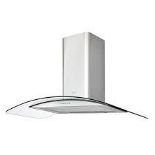 Cooke & Lewis CLCGS90 Stainless steel Curved Cooker hood. -R14.12