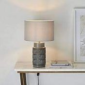 3 x Harbour Studio Viola Imprinted Matt Grey Table Light. - R14.10. This elegant Viola grey table