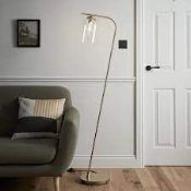 GoodHome Floor Lamp 42W 21170 Thestias Brass Effect. - R14.13.