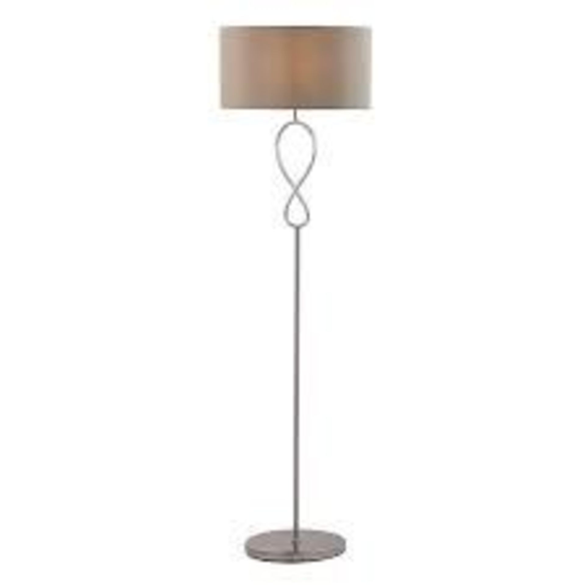 GoodHome Carnavon Light grey Chrome effect Floor light. -R14.11